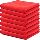 Chiffons en microfibre fins XL rouge, 120 g/m²–150 g/m² (à partir de lot de 10)