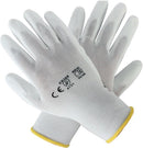 Gants blancs polyuréthane, Couleur blanche, 12 paires