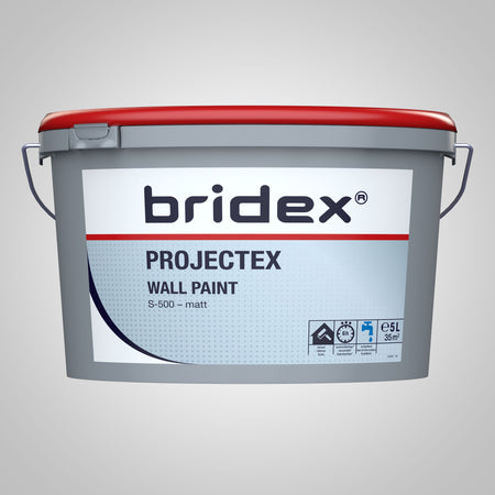 bridex® Projectex | Peinture murale blanche de qualité professionnelle (pour l'intérieur) - classe d'opacité 2